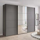 Wiemann Phoenix Lava 3 Door Sliding Wardrobe in Matte with Mirror