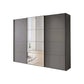 Wiemann Phoenix Lava 3 Door Sliding Wardrobe in Matte with Mirror