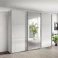 Wiemann Meridian White 3 Door Sliding Wardrobe in Glass with Mirror
