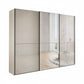 Wiemann Phoenix Glass Champagne 3 Door Sliding Wardrobe with mirror