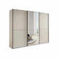 Wiemann Phoenix matt decor Champagne 3 Door Sliding Wardrobe with mirror