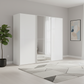 Rauch Supreme Duo White Sliding 3 Door Wardrobe with Mirror