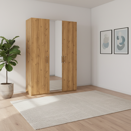 Eve Wild Oak 3 door Hinged Wardrobe