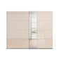 Cairns Large 271cm Champagne 2 Door Sliding Wardrobe with LED Mirror 