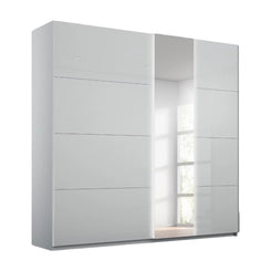 Rauch Silk Grey Perth Sliding Door Wardrobe With Mirror