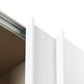 Rauch Forms White High Gloss 3 Door Sliding Wardrobe with Mirror - Closeup view