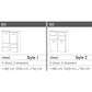 Rauch Glamour Chest of Tall 2 Door & 2 Drawer White High Gloss Effect