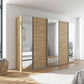 Rauch Agor 300cm Hinged and Sliding Door Wardrobe With Mirror in Artisan Oak Finish