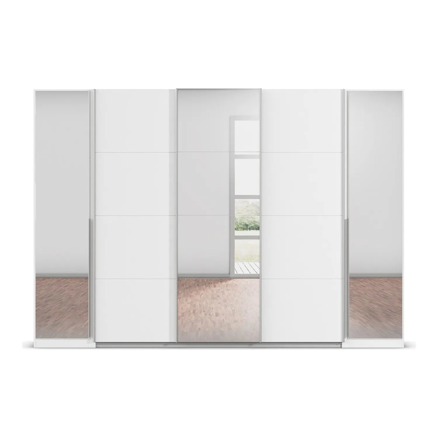 Rauch Agor Large 300cm White Hinged and Sliding Door Wardrobe - Pendle Village Furniture