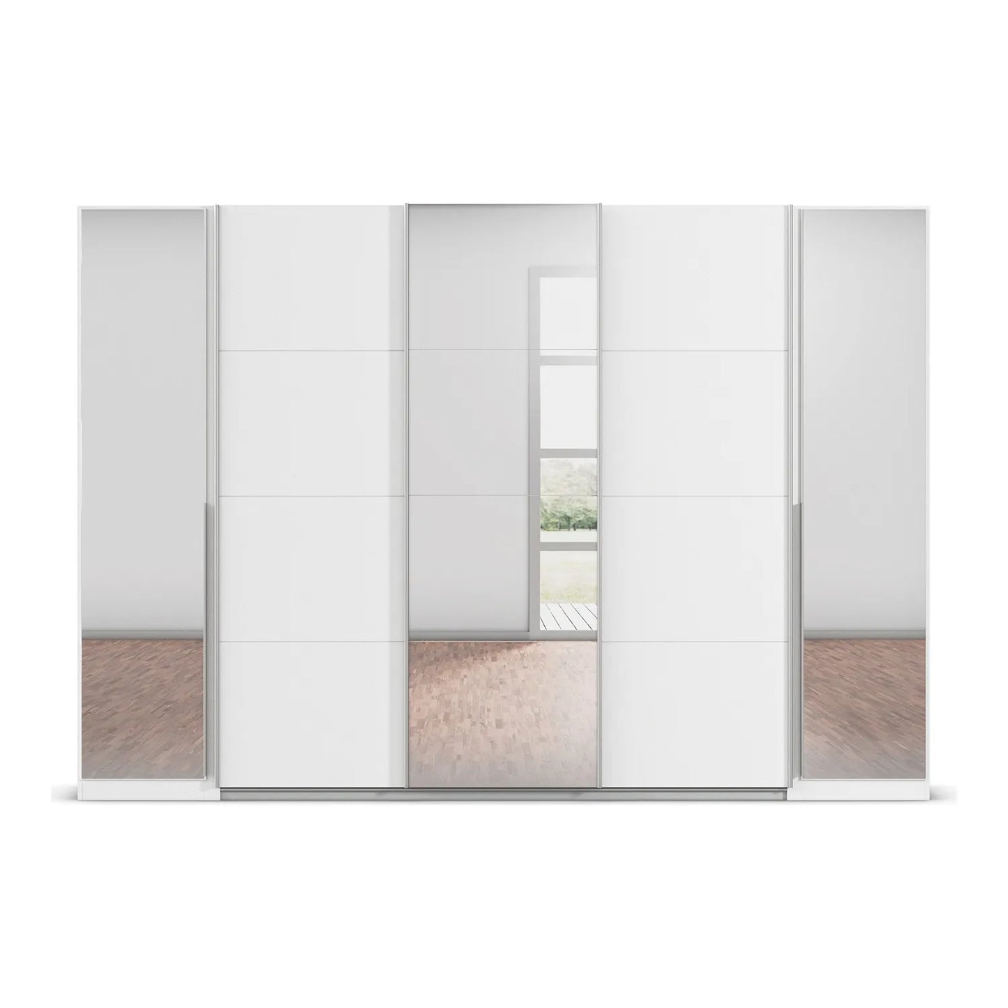 Rauch Agor Large 300cm White Hinged and Sliding Door Wardrobe - Pendle Village Furniture