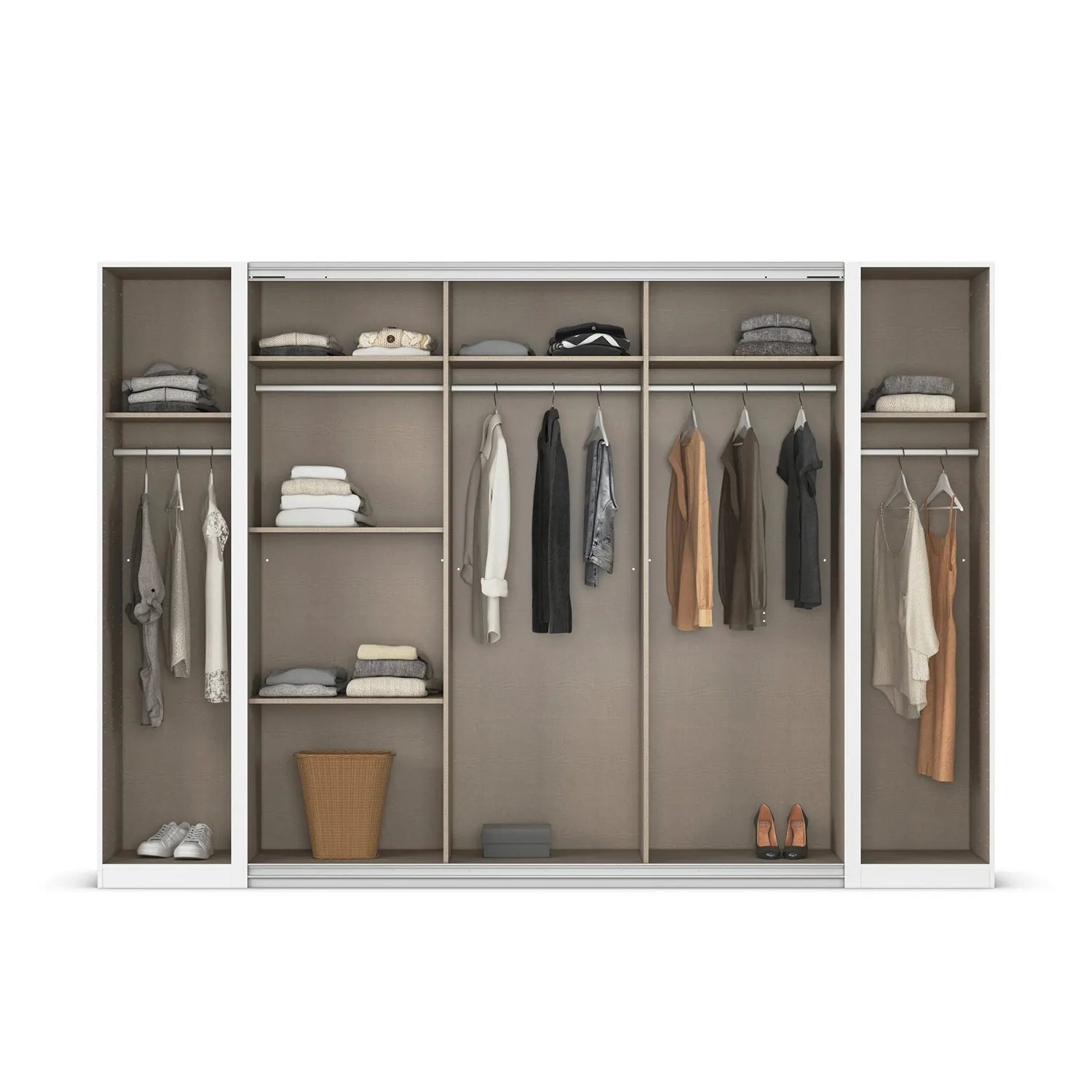 Rauch Agor Hinged and Sliding Door Wardrobe With Mirror W301cm -  Interior Details