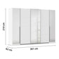 Rauch Agor White Hinged and Sliding Door Wardrobe - W301cm