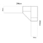 A simple black-and-white line drawing showing Rauch Alabama Corner Wardrobe drawing with dimension labels: 298 cm across the top, 253 cm on the right, and 54 cm on the left and bottom.