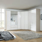 Rauch Alabama White High Gloss Corner Wardrobe – 4 Door & 3 Door Combi