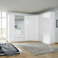 Rauch Alabama White High Gloss Corner Wardrobe – 4 Door & 3 Door Combi