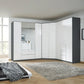 Rauch Alabama White High Gloss Corner Wardrobe – 4 Door & 3 Door Combi