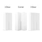 Three white wardrobe/cabinet options labeled '2 Door', 'Corner', and '3 Door' on a light gray background.