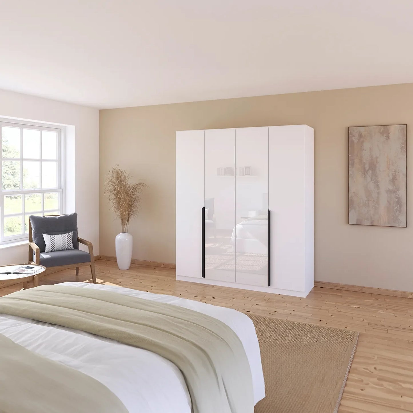 Artemis 4 Door Hinged Wardrobe - 181cm - Pendle Village Furniture