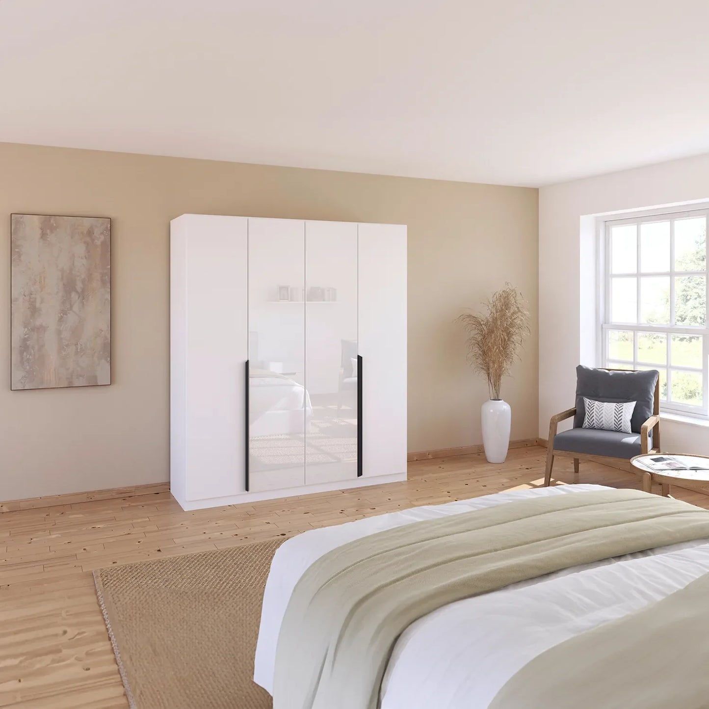 Artemis 4 Door Hinged Wardrobe - 181cm - Pendle Village Furniture