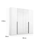 Artemis 4 Door Hinged Wardrobe - 181cm - Pendle Village Furniture