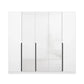Artemis 5 Door Hinged Glass Front Wardrobe - 226cm 