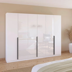 Artemis 6 Door Hinged Wardrobe - 271cm - Pendle Village Furniture