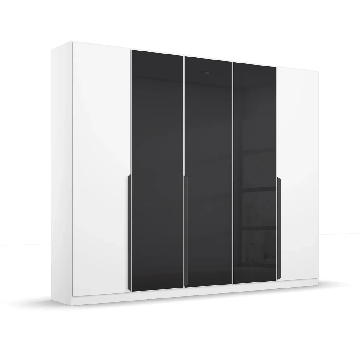 Artemis 5 Door Hinged Wardrobe - Black and White Wardrobe