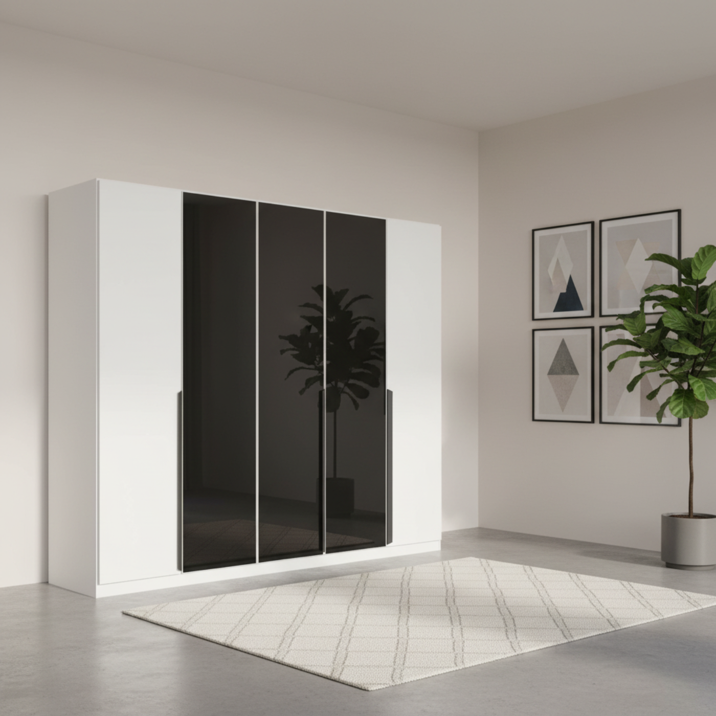 Artemis 5 Door Hinged Wardrobe - 226cm