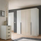 Artemis 4 Door Hinged Wardrobe - 181cm - Pendle Village Furniture