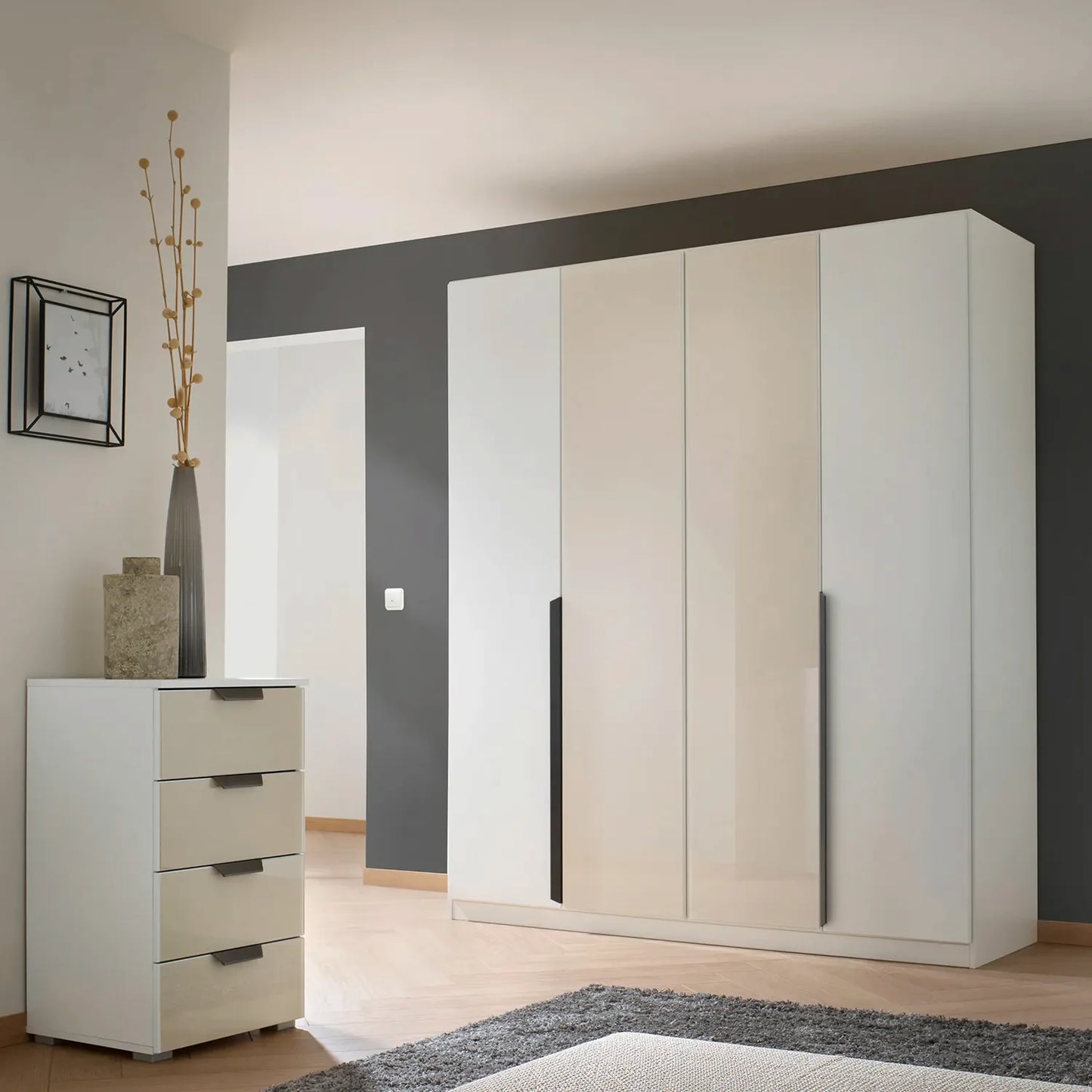 Artemis 4 Door Hinged Wardrobe - 181cm - Pendle Village Furniture