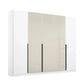 Artemis 5 Door Hinged Wardrobe with Champagne Glass Front