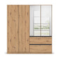 Rauch Cara Artisan Oak 4 Door Mirrored Wardrobe with Drawers 181cm