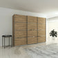 Aurich Artisan Oak Sliding Door Wardrobe - W271cm