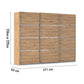 Aurich Artisan Oak Sliding Door Wardrobe - W271cm