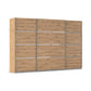 Large 315cm Wooden wardrobe with sliding doors on a white background