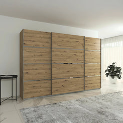 Rauch Aurich Artisan Oak Sliding Door Wardrobe - W315