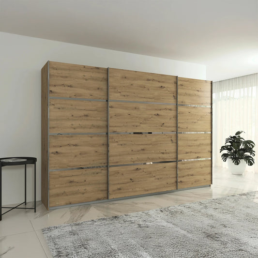 Rauch Aurich Artisan Oak Sliding Door Wardrobe - W315
