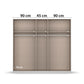 Ashworth Alpine White 226cm 5 Door Hinged Wardrobe - interior view with Dimensions