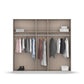 Ashworth Alpine White 226cm 5 Door Hinged Wardrobe - Interior view Styled in a Living Room