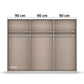 Ashworth Alpine White 6 Door Hinged Wardrobe - W271cm - Interior With Dimensions