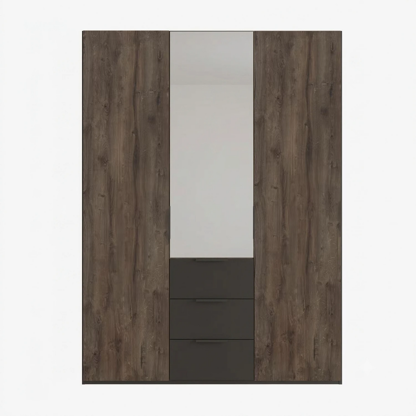 German Made Rauch Atlantic Oak 3 Door Wardrobe with Exterior Drawers