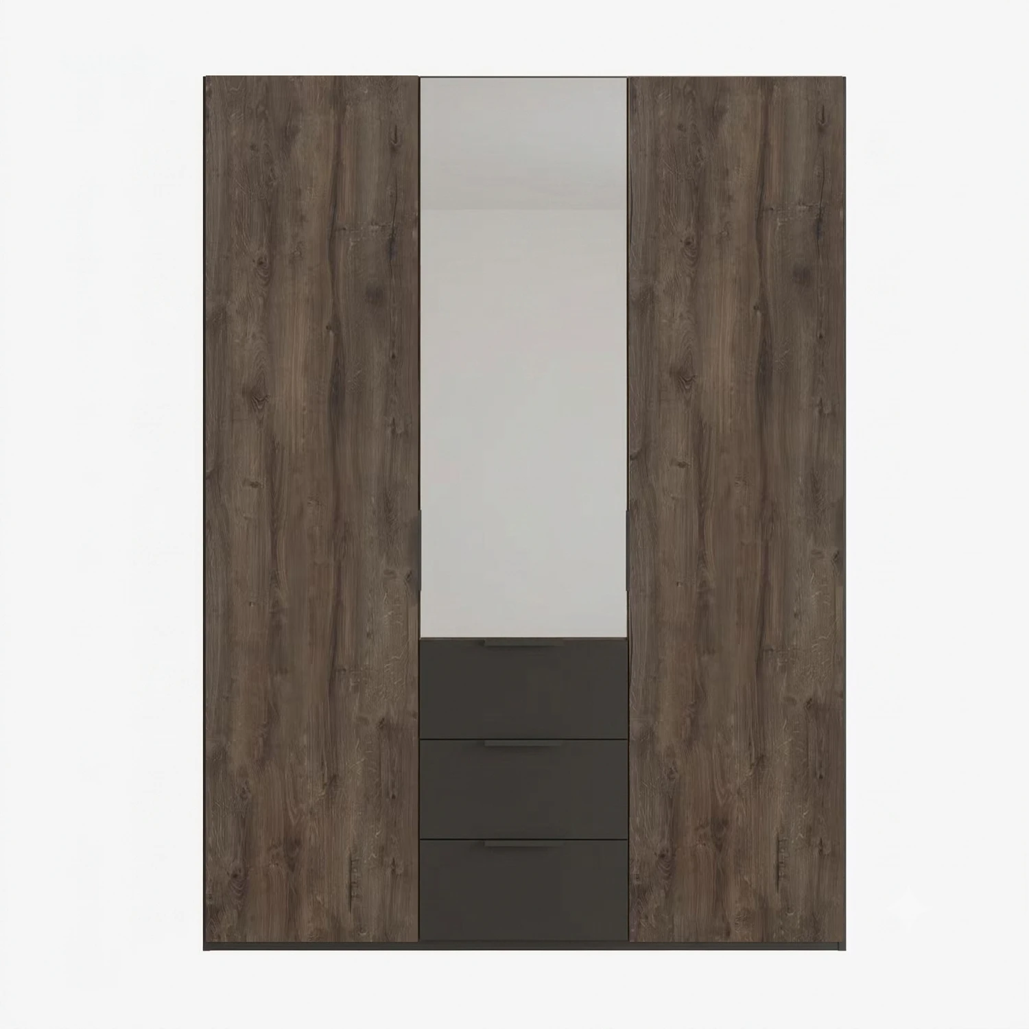 German Made Rauch Atlantic Oak 3 Door Wardrobe with Exterior Drawers