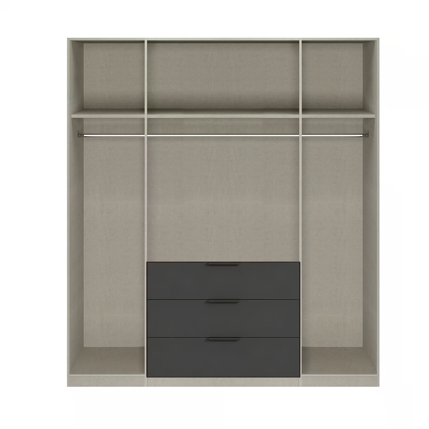 Rauch Atlantic Oak 4 Door Hinged Wardrobe with Drawers - W201cm