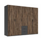 Atlantic Oak 5 Door Wardrobe with Three Drawers by Rauch