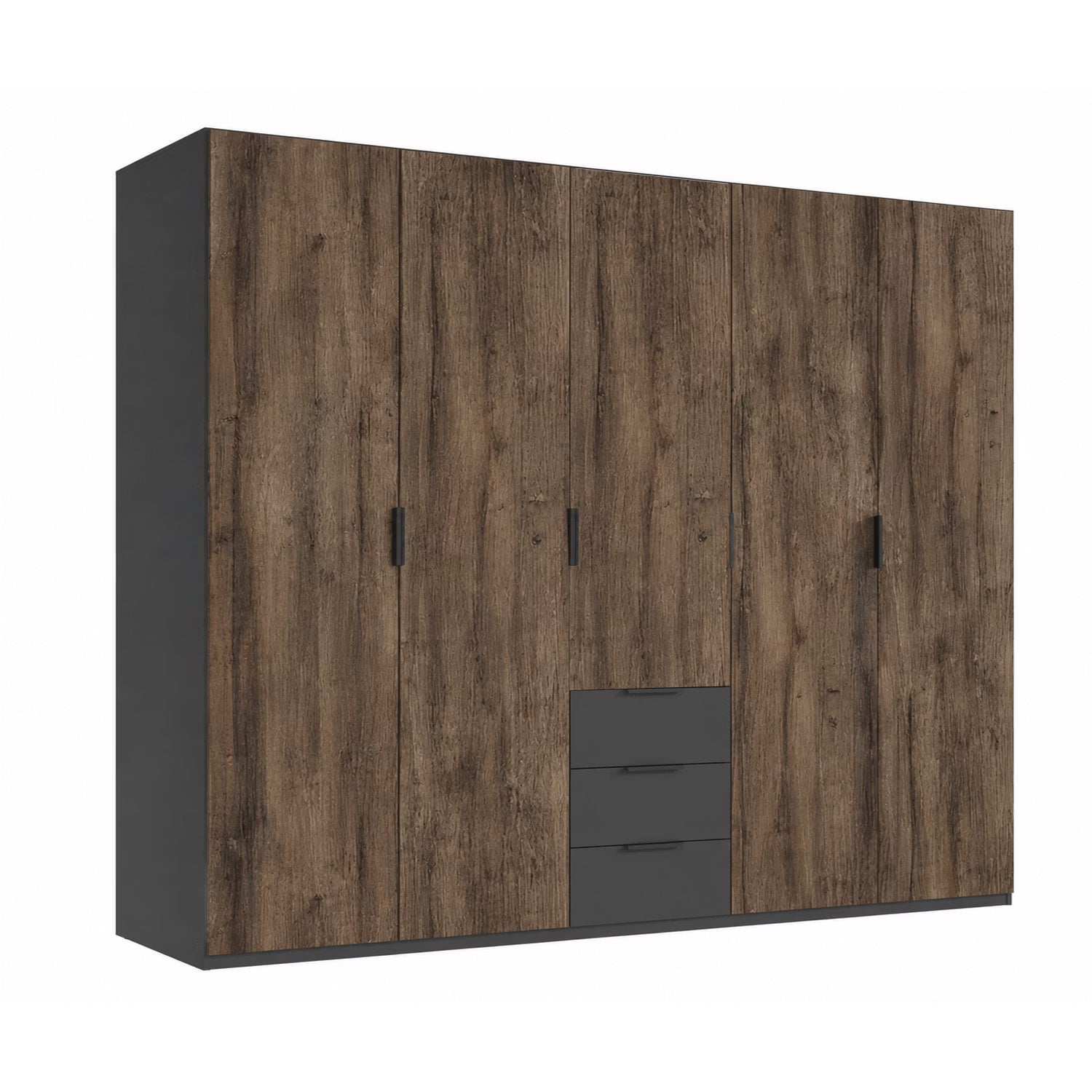 Atlantic Oak 5 Door Wardrobe with Three Drawers by Rauch