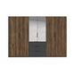 Rauch Atlantic Oak 6 Door Hinged Wardrobe with Drawers - W301CM