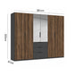 Rauch Atlantic Oak 6 Door Hinged Wardrobe with Drawers - W301CM