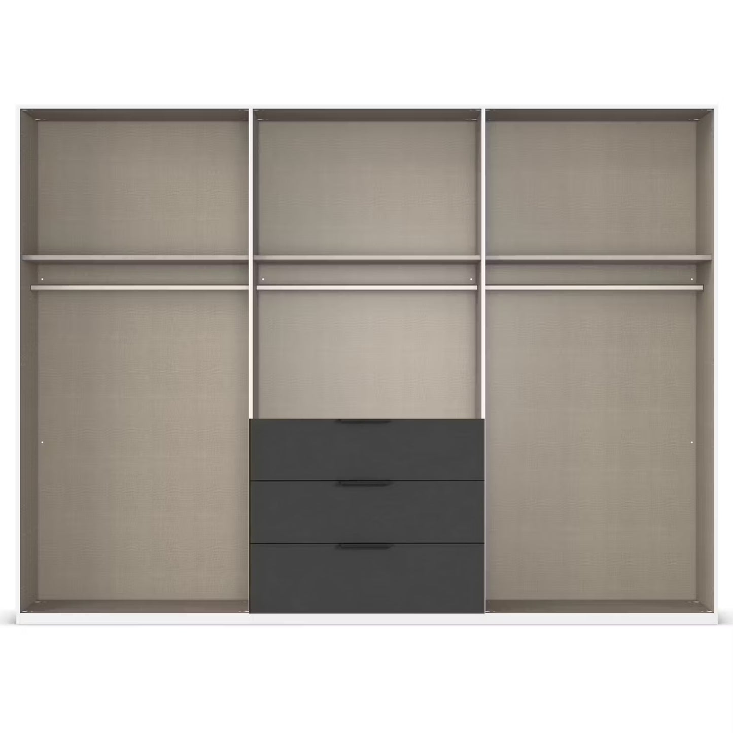 Rauch Atlantic Oak 6 Door Hinged Wardrobe with Drawers - W301CM