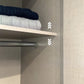 Close-up of a closet organiser interior of Rauch Atlantic Oak 3 Door Wardrobe with Grey Mirror