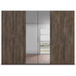 Rauch Atlantic Oak 6 Door Hinged Wardrobe  With Mirror  Width 301CM Height 223cm